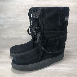 Steger Mukluks Moosehide Ojibwa Black Winter Boots Made in USA